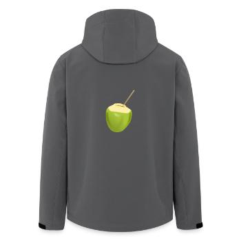 Kokosnuss Milch - Recycelte Männer Softshell-Jacke von Stanley/Stella - Anthrazit - Hinten - AI Model Male 185 light (185cm)