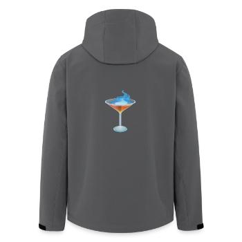 Sambuca im Glas für Cocktail brennen - Recycelte Männer Softshell-Jacke von Stanley/Stella - Anthrazit - Hinten - AI Model Male 185 light (185cm)