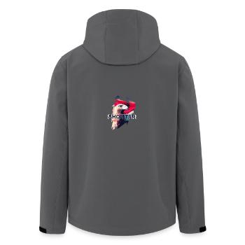 Design für Albaner - Shqiptar mit albanischen Adle - Recycelte Männer Softshell-Jacke von Stanley/Stella - Anthrazit - Hinten - AI Model Male 185 light (185cm)