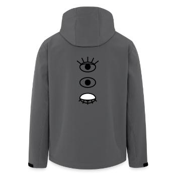 EYES - Recycelte Männer Softshell-Jacke von Stanley/Stella - Anthrazit - Hinten - AI Model Male 185 light (185cm)