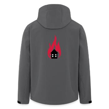 Feuer Haus 3c - Recycelte Männer Softshell-Jacke von Stanley/Stella - Anthrazit - Hinten - AI Model Male 185 light (185cm)