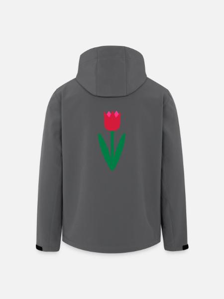 Tulpe Pflanze Zeichnung Blume Geschenkidee Blüten - Recycelte Männer Softshell-Jacke von Stanley/Stella - Anthrazit