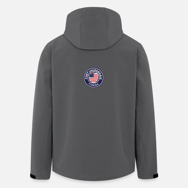 Fort Lauderdale-Flaggenemblem - Recycelte Männer Softshell-Jacke von Stanley/Stella - Anthrazit