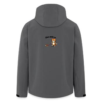 Cat frustration when pulling snails - Men’s Recycled Softshell Jacket by Stanley/Stella - anthracite - Back - AI Model Male 185 light (185cm)