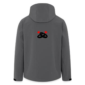 Eheringe mit Herzen - Recycelte Männer Softshell-Jacke von Stanley/Stella - Anthrazit - Hinten - AI Model Male 185 light (185cm)