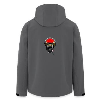 Feuerwehr - Recycelte Männer Softshell-Jacke von Stanley/Stella - Anthrazit - Hinten - AI Model Male 185 light (185cm)
