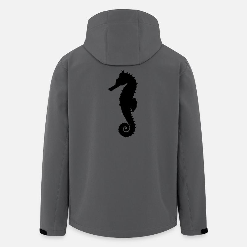 Seepferdchen schwarz - Recycelte Männer Softshell-Jacke von Stanley/Stella - Anthrazit