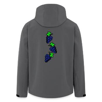 Weintrauben Symbol Trauben - Recycelte Männer Softshell-Jacke von Stanley/Stella - Anthrazit - Hinten - AI Model Male 185 light (185cm)