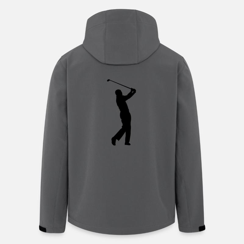 Golf Golfer Golfer Terrain de golf - Veste softshell homme en polyester recyclé Stanley/Stella - charbon