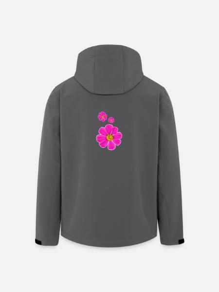 Blumen - Recycelte Männer Softshell-Jacke von Stanley/Stella - Anthrazit