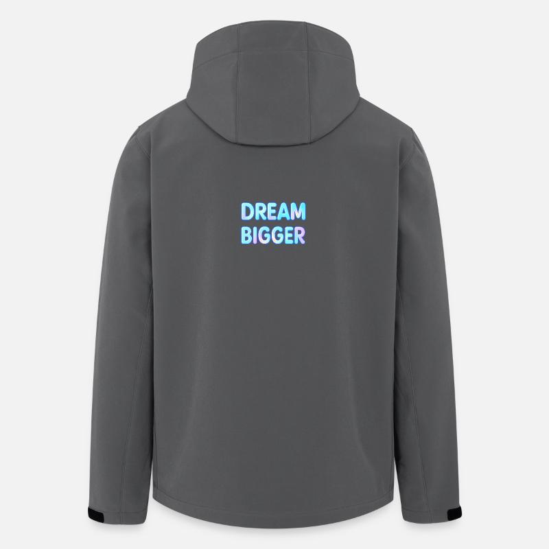 Dream Bigger Gradient Typography - Men’s Recycled Softshell Jacket by Stanley/Stella - anthracite