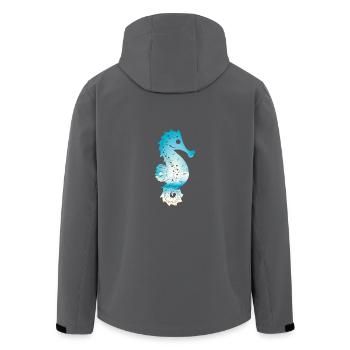 SeePferdchen (Sky-Edition) - Recycelte Männer Softshell-Jacke von Stanley/Stella - Anthrazit - Hinten - AI Model Male 185 light (185cm)