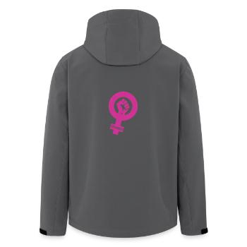 Feminist - Recycelte Männer Softshell-Jacke von Stanley/Stella - Anthrazit - Hinten - AI Model Male 185 light (185cm)