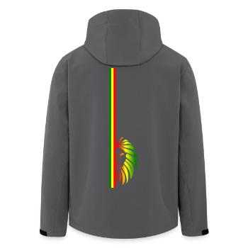 Reggae Lion - Recycelte Männer Softshell-Jacke von Stanley/Stella - Anthrazit - Hinten - AI Model Male 185 light (185cm)