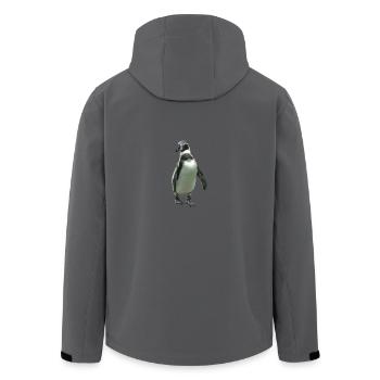 Pinguin - Recycelte Männer Softshell-Jacke von Stanley/Stella - Anthrazit - Hinten - AI Model Male 185 light (185cm)