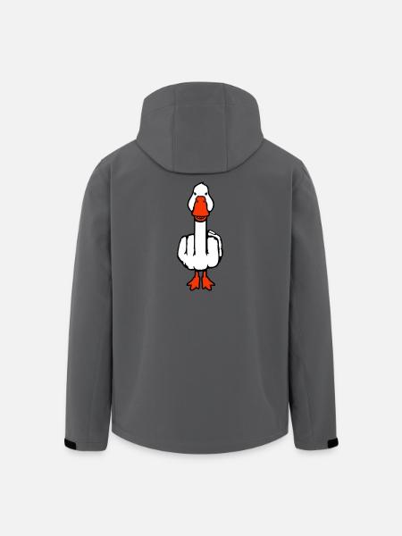 Gans Mittelfinger Rebell Sarkastisch Beleidigung - Recycelte Männer Softshell-Jacke von Stanley/Stella - Anthrazit
