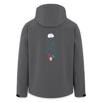 Süßes Schwangerschafts-Shirt - Recycelte Männer Softshell-Jacke von Stanley/Stella - Anthrazit - Hinten - AI Model Male 185 light (185cm)
