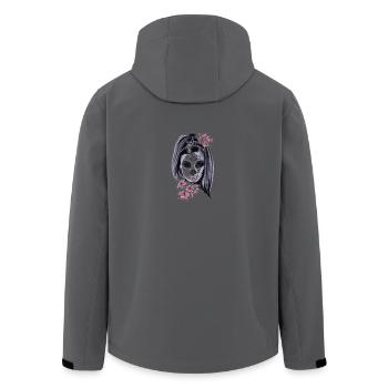 Frau mit Maske - Recycelte Männer Softshell-Jacke von Stanley/Stella - Anthrazit - Hinten - AI Model Male 185 light (185cm)
