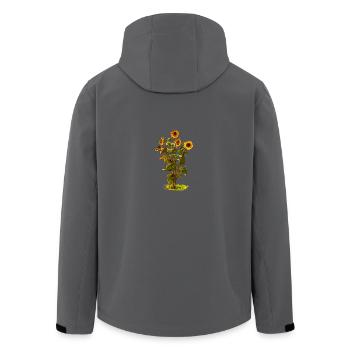 Sonnenblume - Recycelte Männer Softshell-Jacke von Stanley/Stella - Anthrazit - Hinten - AI Model Male 185 light (185cm)