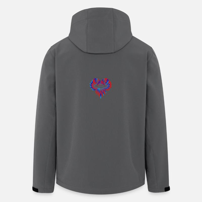 Herz - Recycelte Männer Softshell-Jacke von Stanley/Stella - Anthrazit