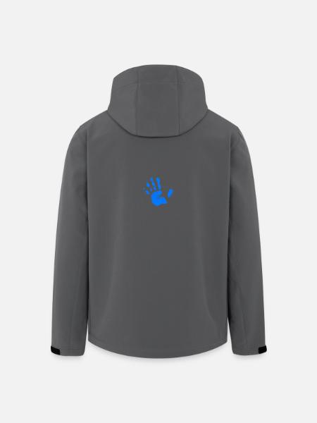 Blauer Handabdruck - Recycelte Männer Softshell-Jacke von Stanley/Stella - Anthrazit