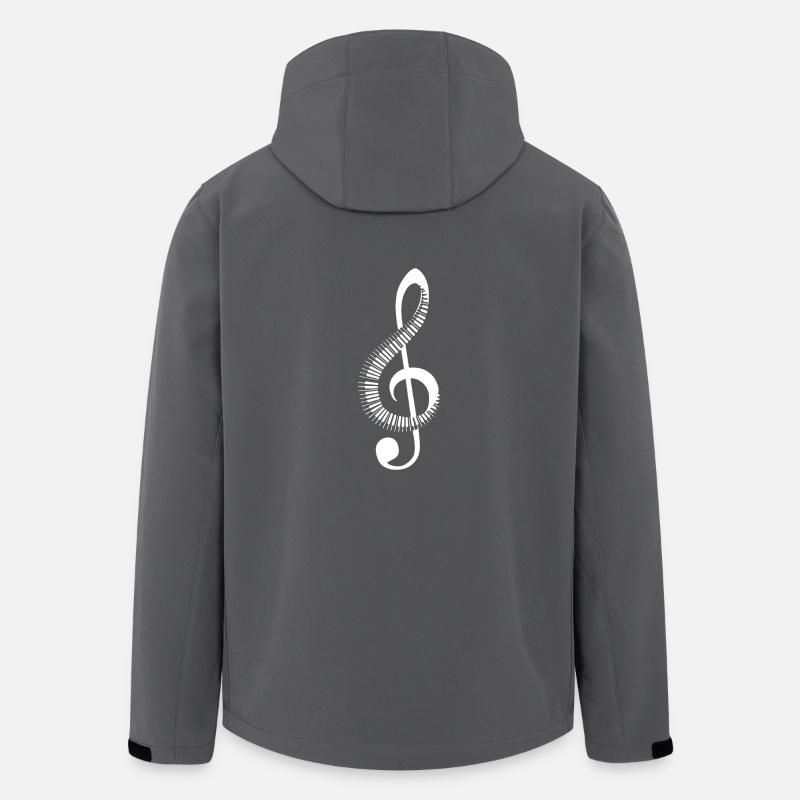 Notenschlüssel Klavier - Recycelte Männer Softshell-Jacke von Stanley/Stella - Anthrazit