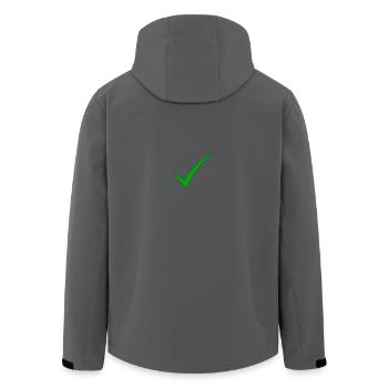 verifiziertes Logo - Recycelte Männer Softshell-Jacke von Stanley/Stella - Anthrazit - Hinten - AI Model Male 185 light (185cm)
