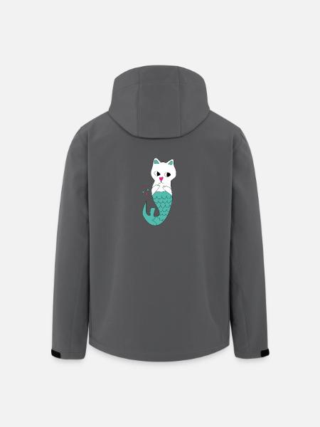Katze Meerjungfrau - Recycelte Männer Softshell-Jacke von Stanley/Stella - Anthrazit