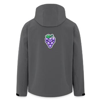 Fröhliche Cartoon-Trauben - Recycelte Männer Softshell-Jacke von Stanley/Stella - Anthrazit - Hinten - AI Model Male 185 light (185cm)