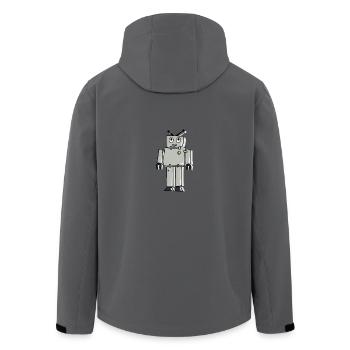 Roboter - Recycelte Männer Softshell-Jacke von Stanley/Stella - Anthrazit - Hinten - AI Model Male 185 light (185cm)