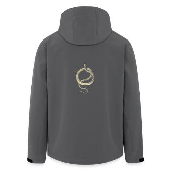 Schlange - Recycelte Männer Softshell-Jacke von Stanley/Stella - Anthrazit - Hinten - AI Model Male 185 light (185cm)