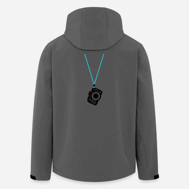 Kamera Fotkamera Urlauber Tourist - Recycelte Männer Softshell-Jacke von Stanley/Stella - Anthrazit