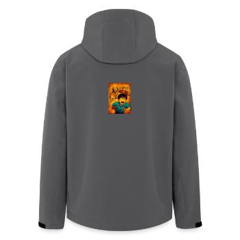 Renngruppe Abenteuer Manga - Recycelte Männer Softshell-Jacke von Stanley/Stella - Anthrazit - Hinten - AI Model Male 185 light (185cm)