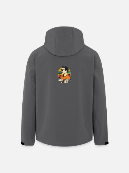 Sommer Vibes Retro Design - Recycelte Männer Softshell-Jacke von Stanley/Stella - Anthrazit