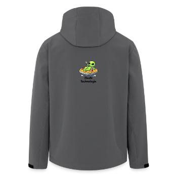 Hightech – Alien-Entspannung und skurriler Humor - Recycelte Männer Softshell-Jacke von Stanley/Stella - Anthrazit - Hinten - AI Model Male 185 light (185cm)