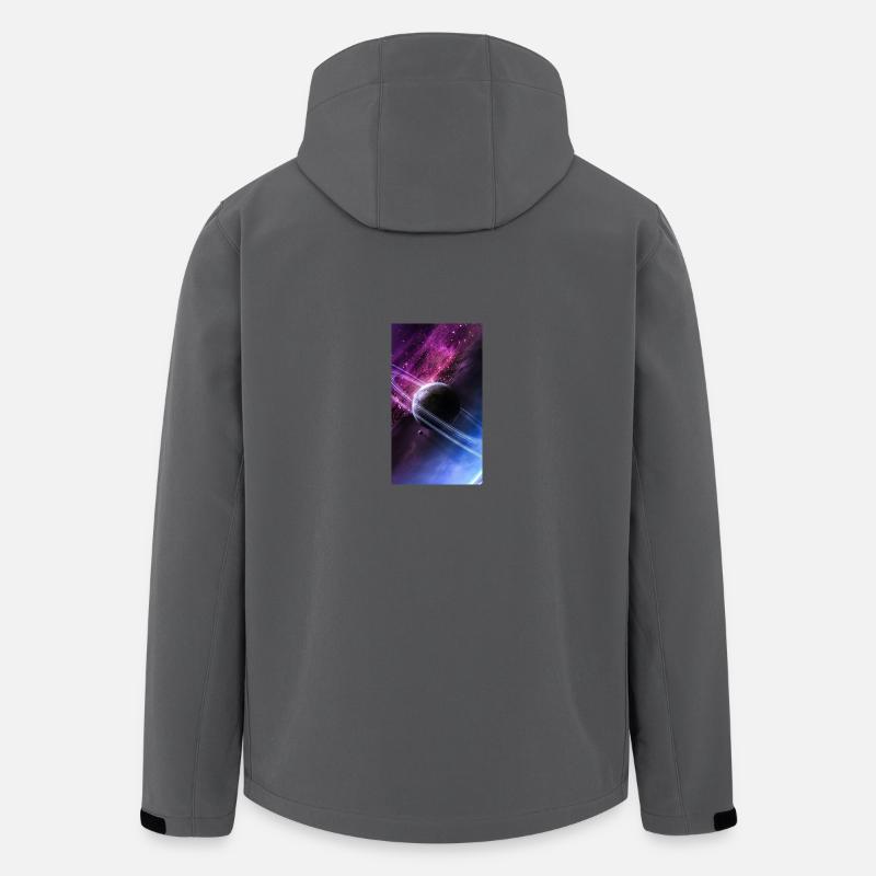 received galaxy - Veste softshell homme en polyester recyclé Stanley/Stella - charbon