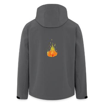 Flammen Feuer - Recycelte Männer Softshell-Jacke von Stanley/Stella - Anthrazit - Hinten - AI Model Male 185 light (185cm)