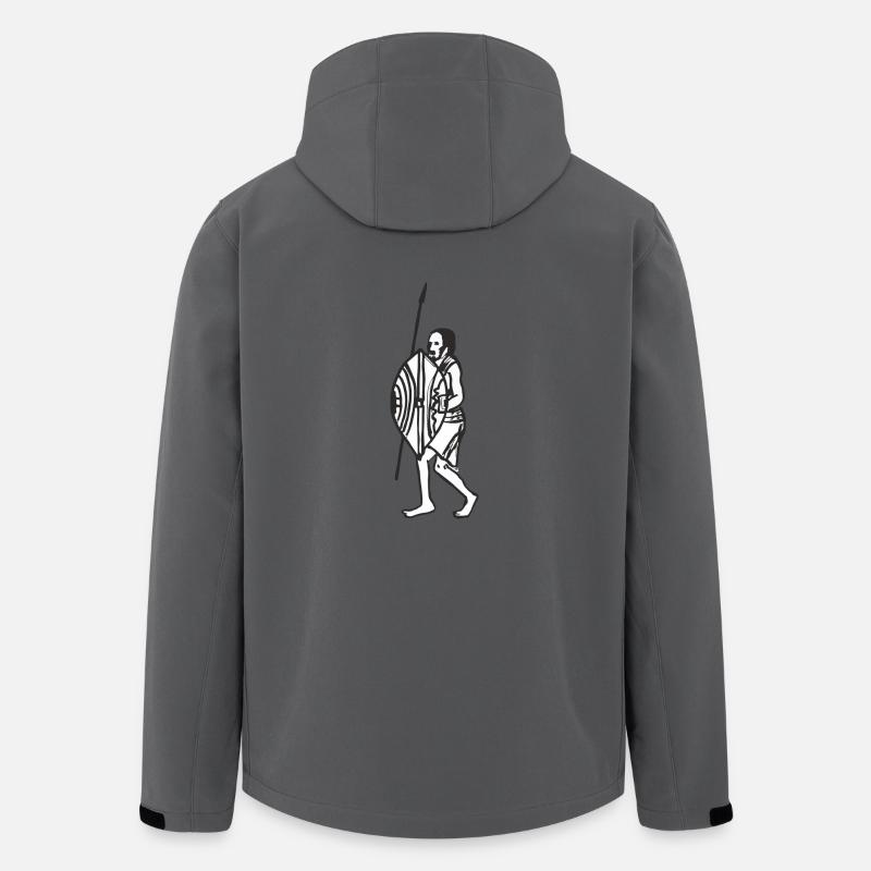 Guerrier africain Masai idée cadeau - Veste softshell homme en polyester recyclé Stanley/Stella - charbon