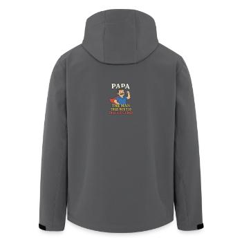 Papa – The Man. The Myth. The Legend - Recycelte Männer Softshell-Jacke von Stanley/Stella - Anthrazit - Hinten - AI Model Male 185 light (185cm)