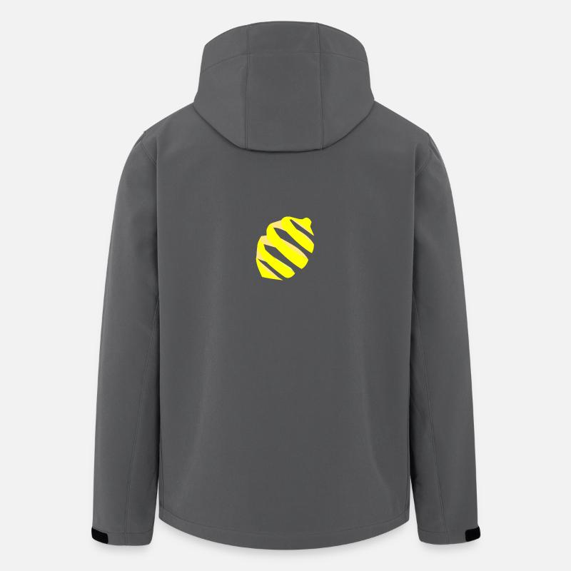 Zitrone - Recycelte Männer Softshell-Jacke von Stanley/Stella - Anthrazit