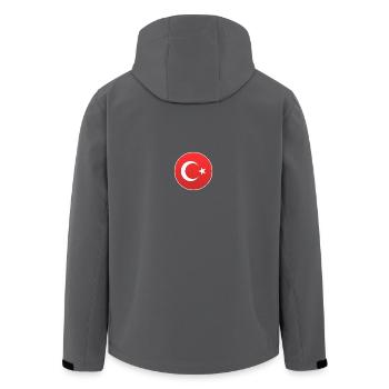 turkei flagge rund - Recycelte Männer Softshell-Jacke von Stanley/Stella - Anthrazit - Hinten - AI Model Male 185 light (185cm)