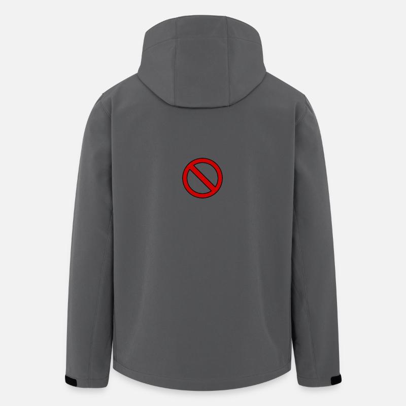 Prohibited signboard gift idea - Men’s Recycled Softshell Jacket by Stanley/Stella - anthracite