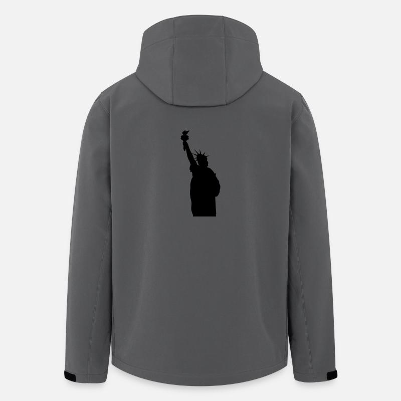 Freiheitsstatue Silhouette - Recycelte Männer Softshell-Jacke von Stanley/Stella - Anthrazit