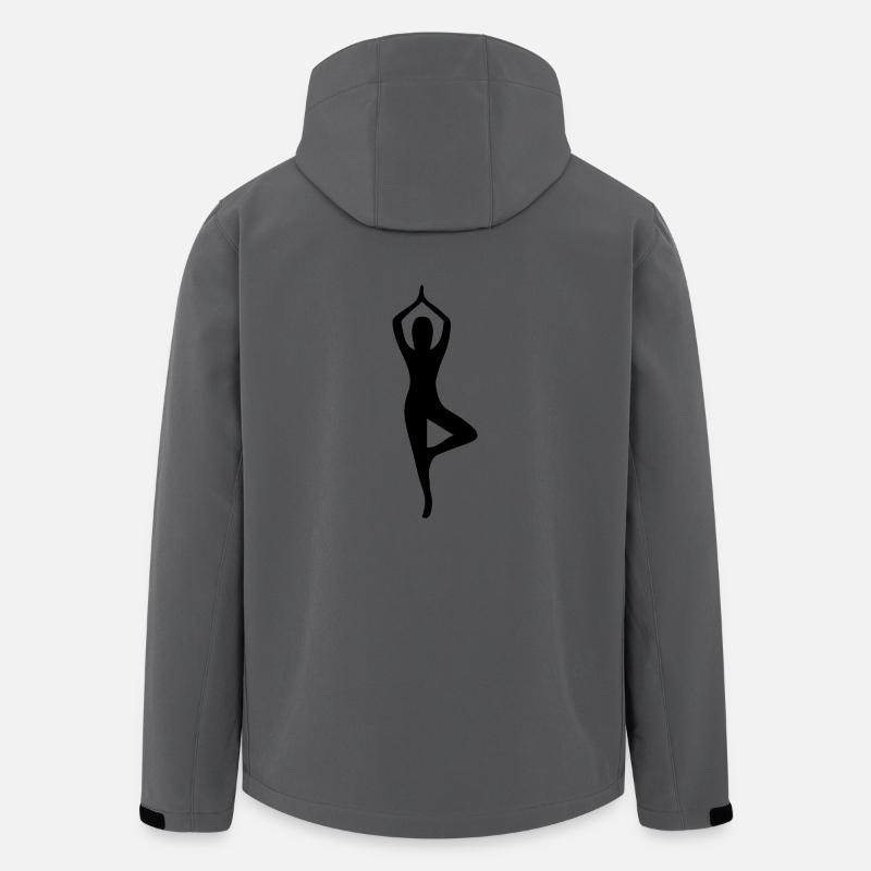 Yoga Pose Silhouette - Recycelte Männer Softshell-Jacke von Stanley/Stella - Anthrazit