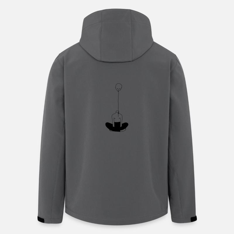Kopf - Ballon - Recycelte Männer Softshell-Jacke von Stanley/Stella - Anthrazit