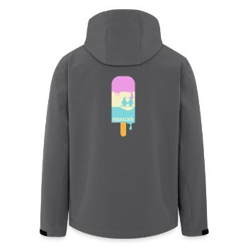 eisbaden healthcare winterbader eisbaden pinguin - Recycelte Männer Softshell-Jacke von Stanley/Stella - Anthrazit - Hinten - AI Model Male 185 light (185cm)