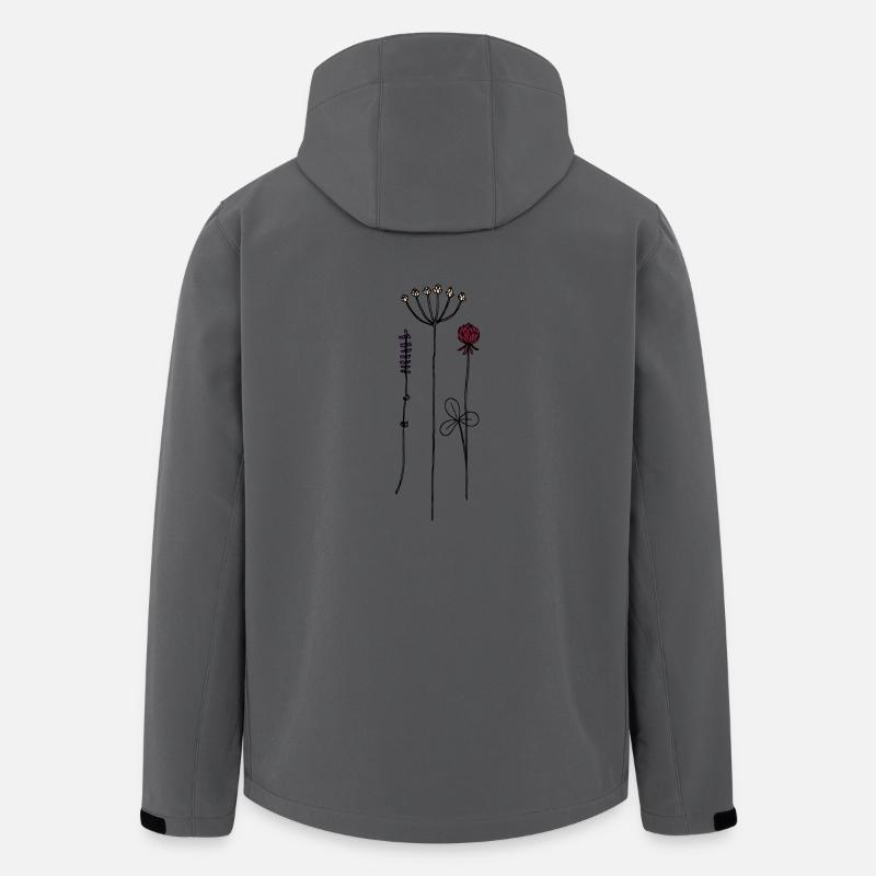 Trio Blumen - Recycelte Männer Softshell-Jacke von Stanley/Stella - Anthrazit