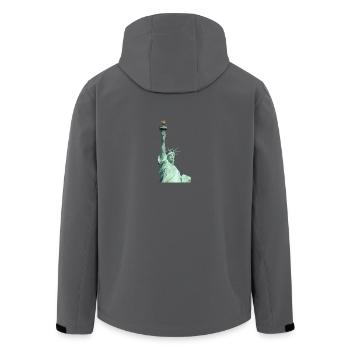 Freiheitsstatue Illustration - Recycelte Männer Softshell-Jacke von Stanley/Stella - Anthrazit - Hinten - AI Model Male 185 light (185cm)