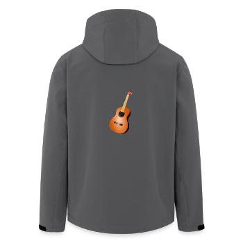Gitarre - Recycelte Männer Softshell-Jacke von Stanley/Stella - Anthrazit - Hinten - AI Model Male 185 light (185cm)