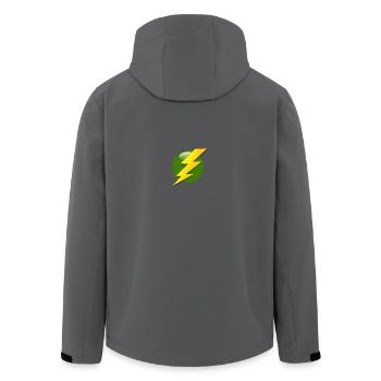Blitz - Recycelte Männer Softshell-Jacke von Stanley/Stella - Anthrazit - Hinten - AI Model Male 185 light (185cm)